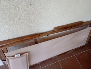 2 Hamacas Plegables Tela y Madera