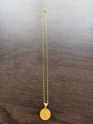 Collar Disco de Festos Plata 925 Baño Oro