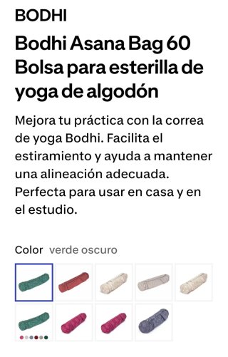 Bodies Asana Bag 60. Funda yogamat. Algodón