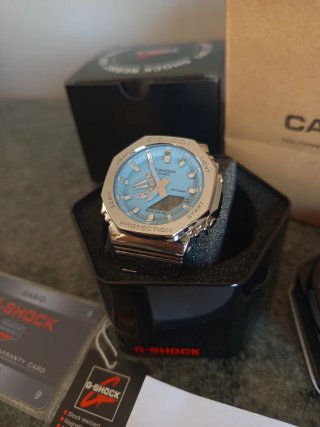 Reloj Casio G-Shock GM-2110D Plata/Azul