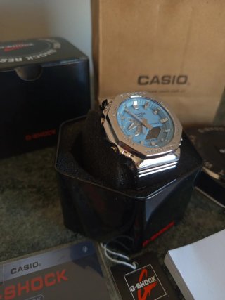 Reloj Casio G-Shock GM-2110D Plata/Azul
