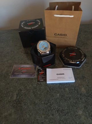 Reloj Casio G-Shock GM-2110D Plata/Azul