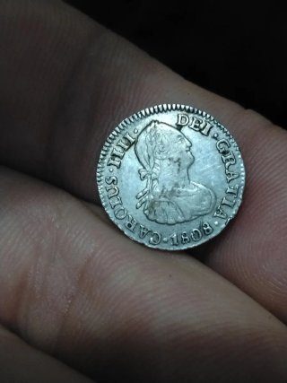 Oferta! Moneda Plata Carlos IV Medio Real 1808 Pts