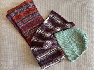 Conjunto bufanda y gorro tejido