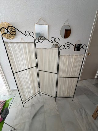 Biombo Decorativo ikea , tela beige