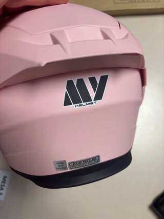 Casco de moto rosa MV HELMET