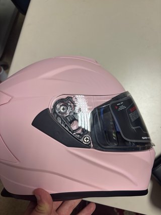 Casco de moto rosa MV HELMET