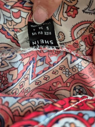 Top Boho SHEIN Paisley Verano Talla S