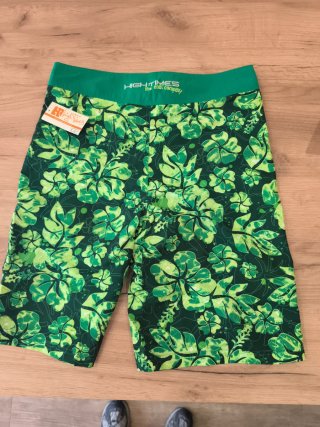 Bermuda bañador estampado flores verde M