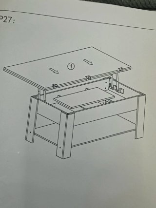 Mesa de centro/salón marrón