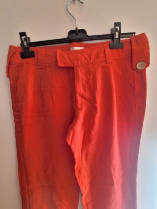 Pantalón lino rojo Talla S