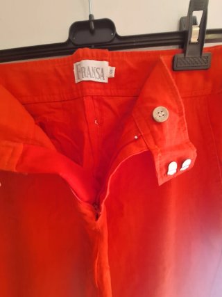 Pantalón lino rojo Talla S
