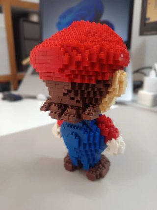 Figura Construcción Mario Bros tipo LEGO