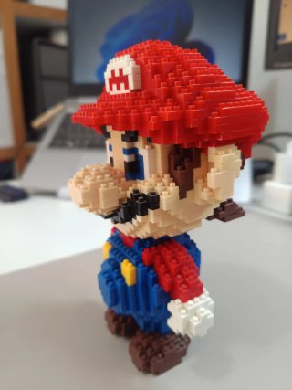 Figura Construcción Mario Bros tipo LEGO