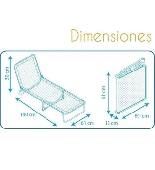 Solenny tumbona Hamaca plegable 3 pies