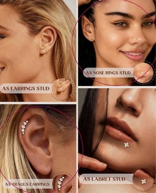 Pendientes/ piercings dorados