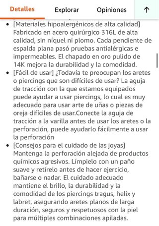 Pendientes/ piercings dorados