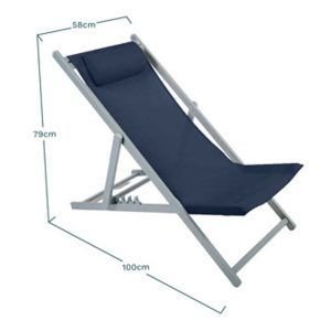 Set de 2 Hamaca aluminio plegable cadaques Tumbona