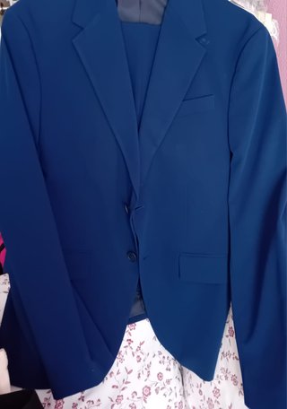 Traje azul Zara chico Slim Fit