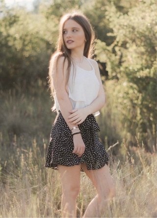 Falda pantalón Stradivarius XS lunares