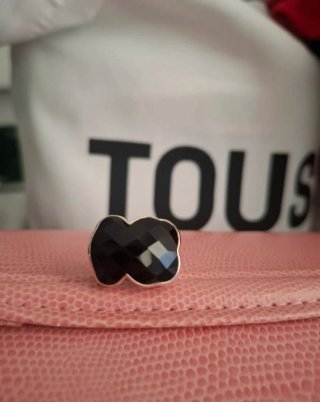Anillo Tous Plata y Piedra Negra