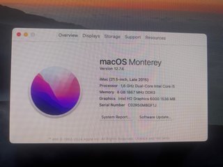 Apple iMac 21,5” Late 2015 i5 SSD 500GB