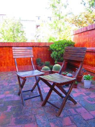 Conjunto Mesa y 2 Sillas Exterior Madera