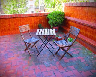 Conjunto Mesa y 2 Sillas Exterior Madera