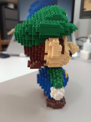 Figura construcción Luigi tipo LEGO