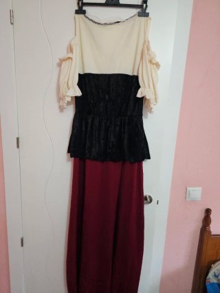 Disfraz Medieval Tabernera Talla Única
