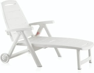 Shaf Sp Garden Tumbona Plegable Blanco 56x189x69