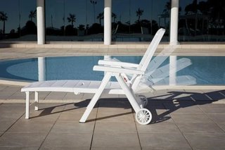 Shaf Sp Garden Tumbona Plegable Blanco 56x189x69