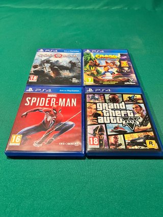Juegos PS4: God of War, Crash, Spiderman,GTA V