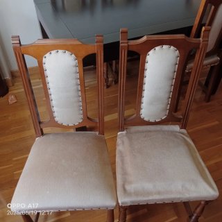 Mesa comedor oscura 6 sillas sin usar