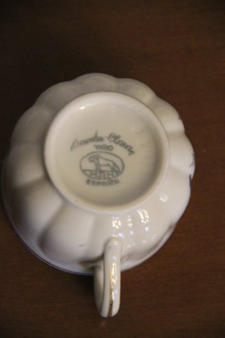 Restos de juego de café porcelana antiguo floral