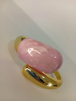 Bracciale dorato e rosa regolabile