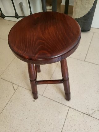 Taburete de madera maciza
