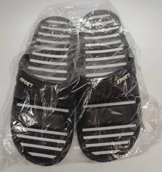 Chanclas Merkal Talla 36 Rayas Negras y Blancas