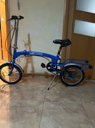 Bicicleta Plegable Azul