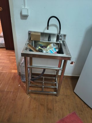 Fregadero completo metal y plástico