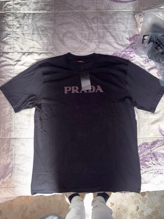 Camiseta Prada Azul Logo Térmico