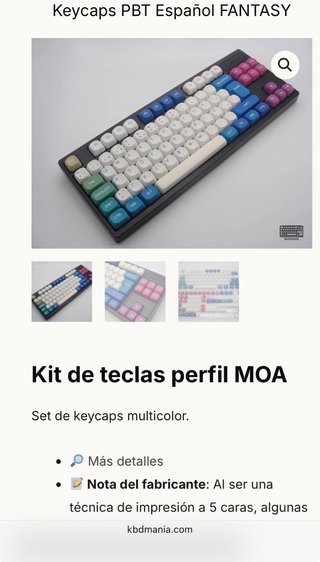 Set de teclas Keycaps Multicolor