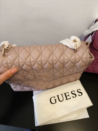 Borsa Guess Beige/Rosa Trapuntata