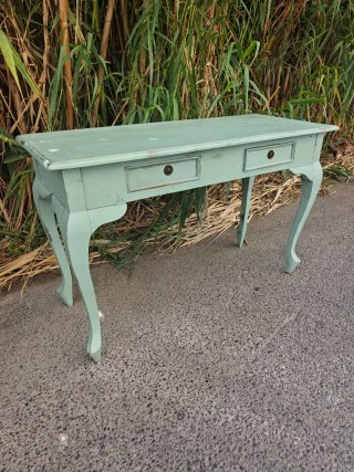 Escritorio verde agua madera