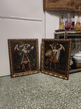 Cuadros arcángeles Escuela Cuzqueña