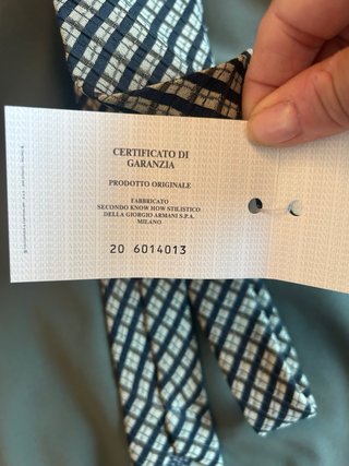 Cravatta Giorgio Armani Beige/Blu