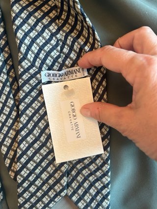 Cravatta Giorgio Armani Beige/Blu