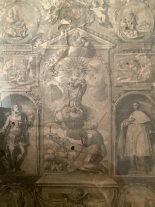 Antigua lámina Virgen de Rodanas