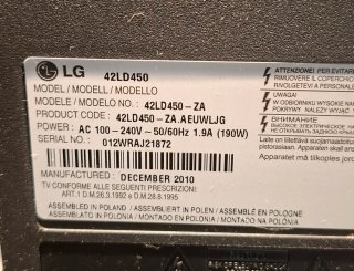 TV LG LED 42 42LD450