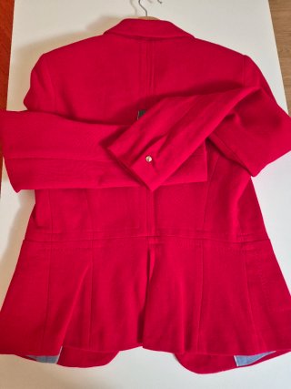 Blazer Zara Basic Rojo Talla M de piqué de algodón